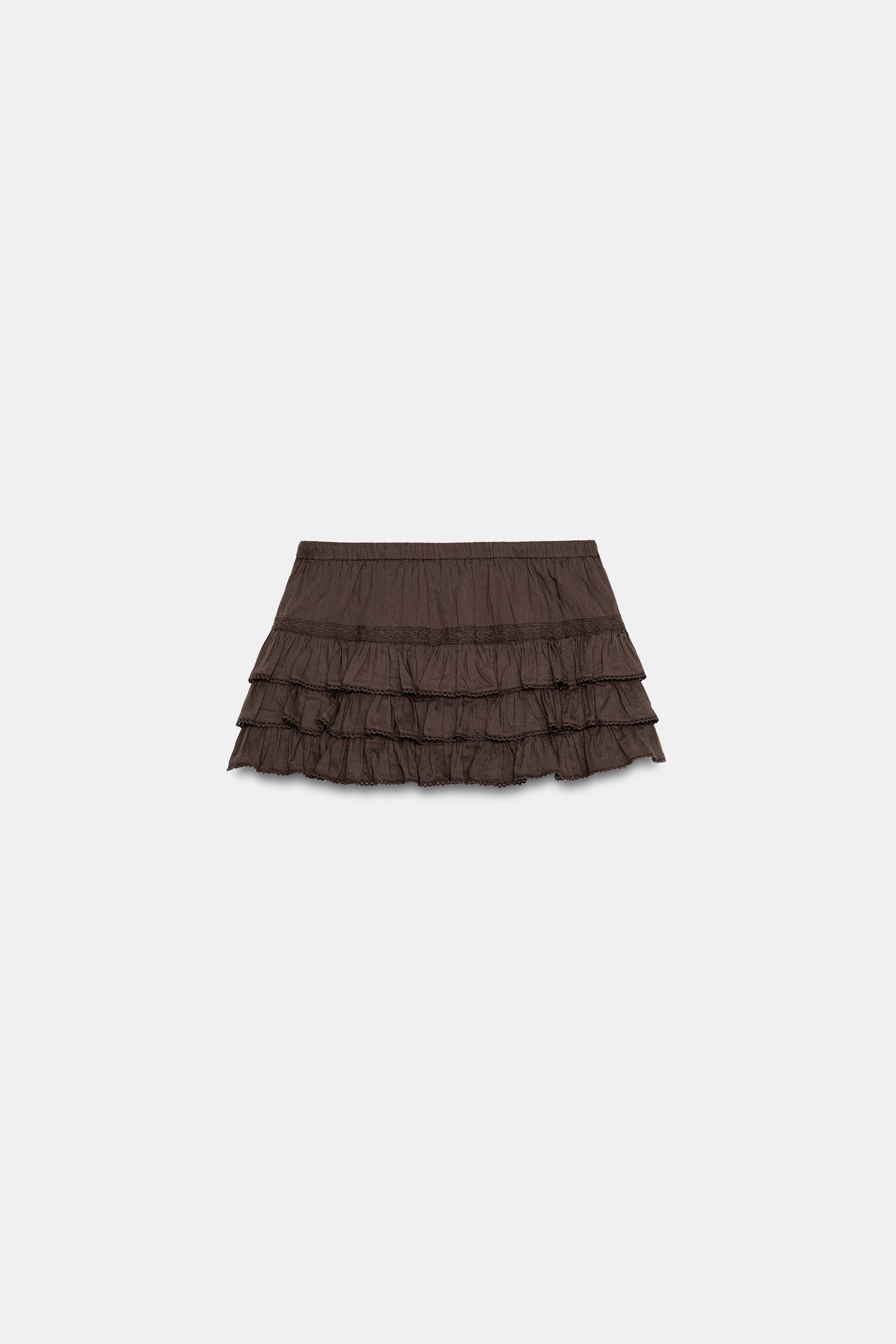 JUPE-PANTALON À VOLANTS